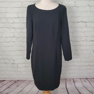 ESCADA 𝅺Wool Sheath Dress Long Sleeve 42 L